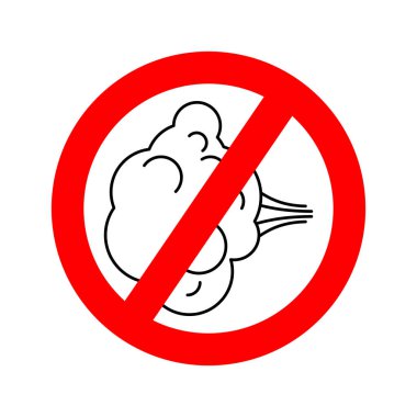 Osurmayı durdur. Kırmızı yol yasaklama işareti. Ban Osuruk