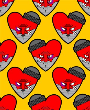 Holigan aşk modeli. kabadayı kalp arka plan. ruffian amur orna