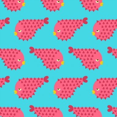 Balık kirpi desen sorunsuz. deniz hayvanı arka plan. doğa un