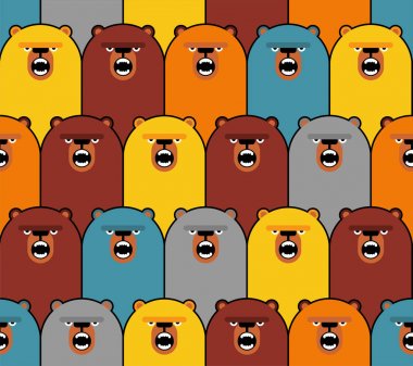 Ayı deseni kusursuz. Grizzly arka plan. Hayvan dokusu