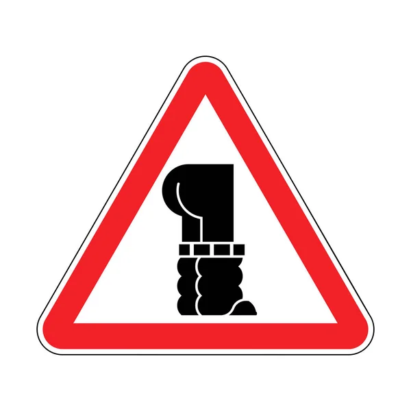 注意ダウンパンツ。赤い道路標識を警告します。注意は、Jeを引っ張り出します — ストックベクタ