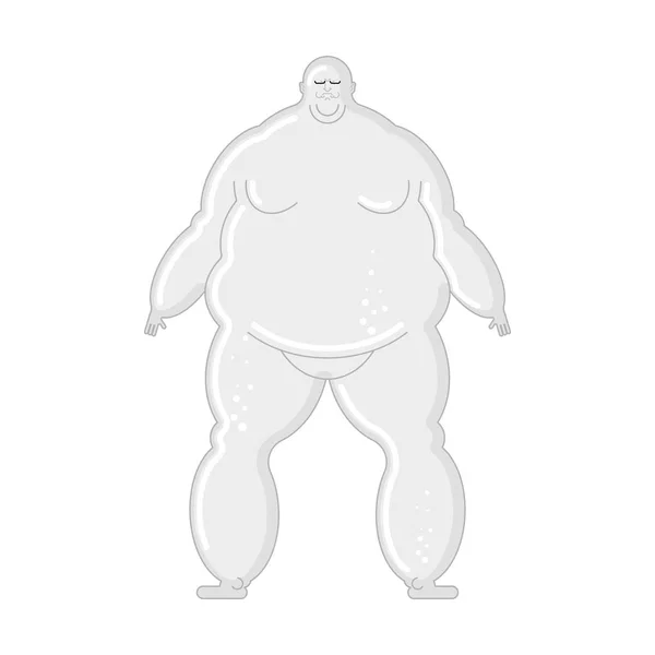 Glass Fat Man isolé. fatso Illustration vectorielle — Image vectorielle