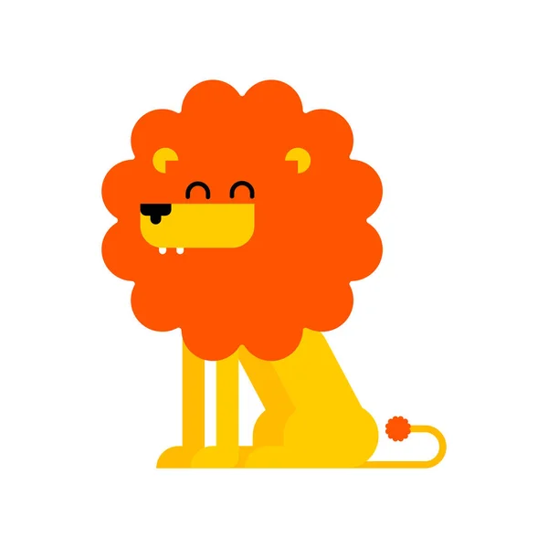 León de dibujos animados aislado. Linda ilustración Leo Vector — Vector de stock