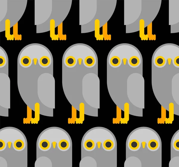 Візерунок сови безшовний. плоский фон з орла. птах векторний трійник — стоковий вектор