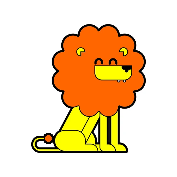 狮子卡通孤立。可爱的狮子座矢量插图 — 图库矢量图片