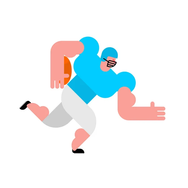 American Football speler. Atleet actie sport vector illustrati — Stockvector