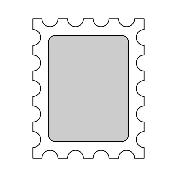 빈 우표 스탬프 템플릿이 격리되었습니다. 벡터 일러스트레이션 — 스톡 벡터