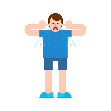 Çocuk ağlıyordu ve kulaklarını tıkadı. Bebek gücendi