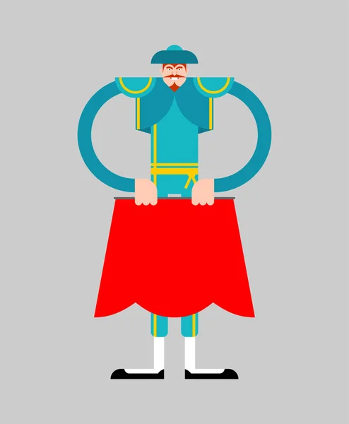 Bullfighter geïsoleerd. Matador cartoon. Stierengevecht vector Illustra — Stockvector