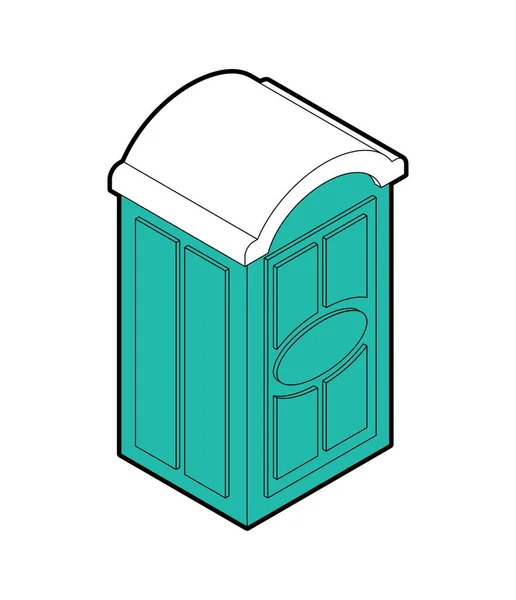 WC portátil aislado. Ilustración de vectores palsticos WC Street — Vector de stock