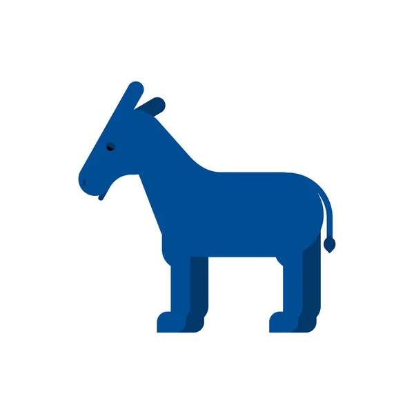 蓝驴民主党乌萨。矢量插图 — 图库矢量图片