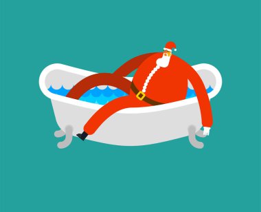 Noel Baba banyoda. Klaus küvette dinleniyor. Yeni yıl ve Mesih