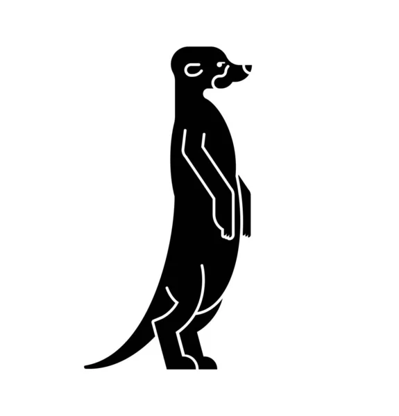 Icono de suricata. Pequeña señal de mangosta. ilustración vectorial — Vector de stock