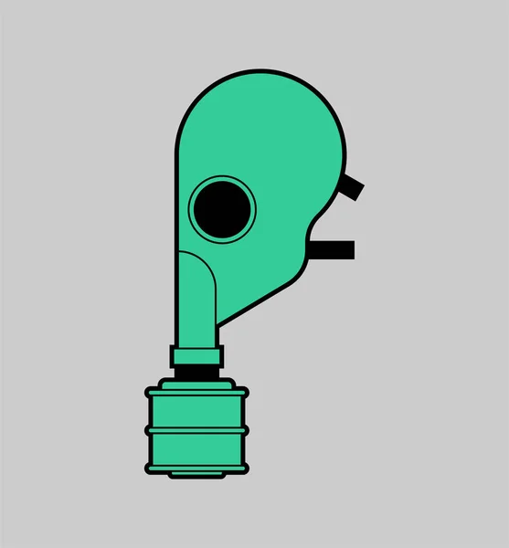 Masque à gaz isolé. Un respirateur militaire. illustration vectorielle — Image vectorielle