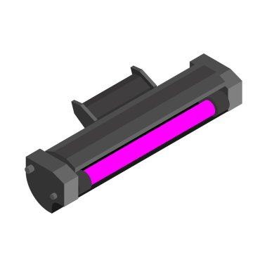 Yazıcı toner kartuş Magenta izole. mürekkep Lazer Jet yazıcı