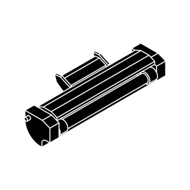 Printer toner cartridge isolated. ink Laser Jet printer clipart