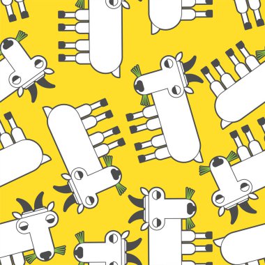 Dağ keçisi deseni sorunsuz. Vahşi hayvan geçmişi. vektör t