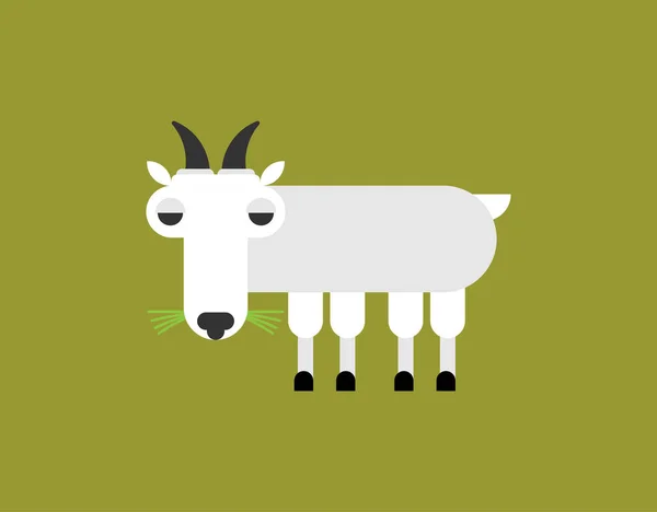 Caricature de chèvre de montagne isolée. Un animal sauvage. illustration vectorielle — Image vectorielle