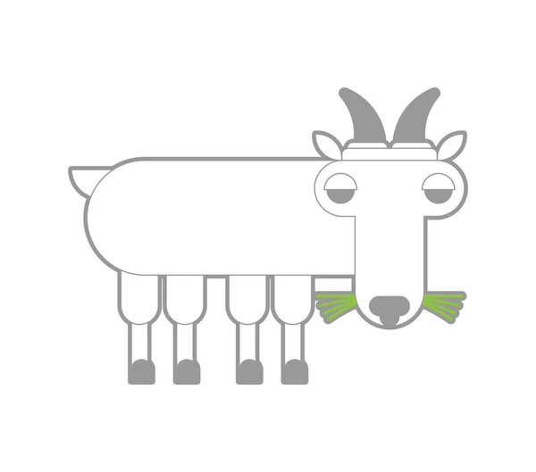 Caricature de chèvre de montagne isolée. Un animal sauvage. illustration vectorielle — Image vectorielle