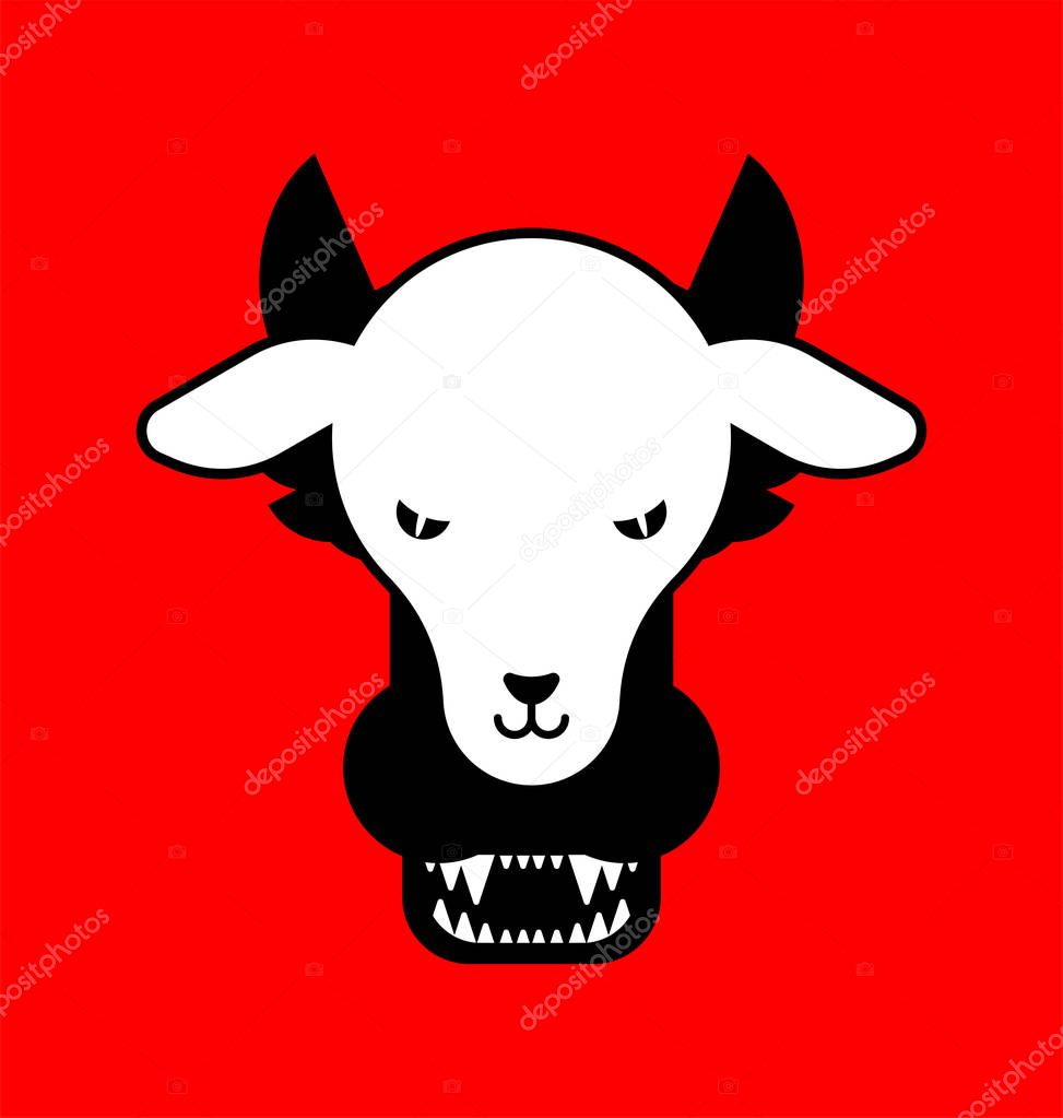 Wolf in sheep's clothing icon sign. vector illustration