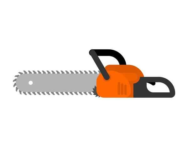 Chainsaw isolado plana. lumberjack Ferramenta de ilustração vetorial —  Vetores de Stock