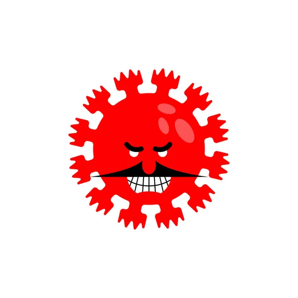 Θυμωμένος Coronavirus Μόριο Ιού Εικονογράφηση Διανύσματος Covid — Διανυσματικό Αρχείο