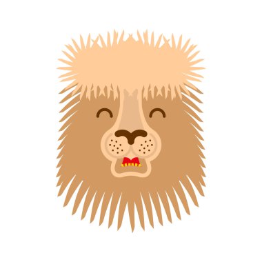 Komik Lama. Alpaka lama güler. vektör illüstrasyonu