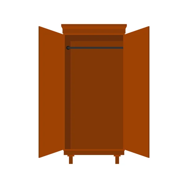 Armoire Vide Avec Portes Ouvertes Illustration Vectorielle — Image vectorielle