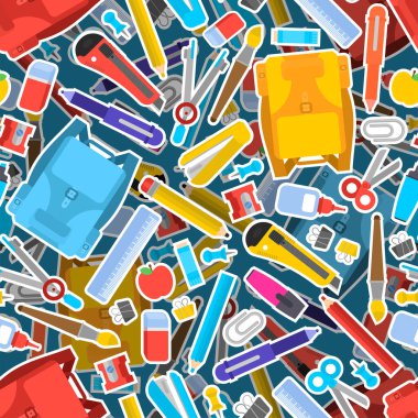 Okul düzenine sorunsuz dönüş. Çalışma geçmişi sağlar. Okul dokusu. Çanta, kalem ve silgi. Cetvel ve kalem. Kepler ve güçlü