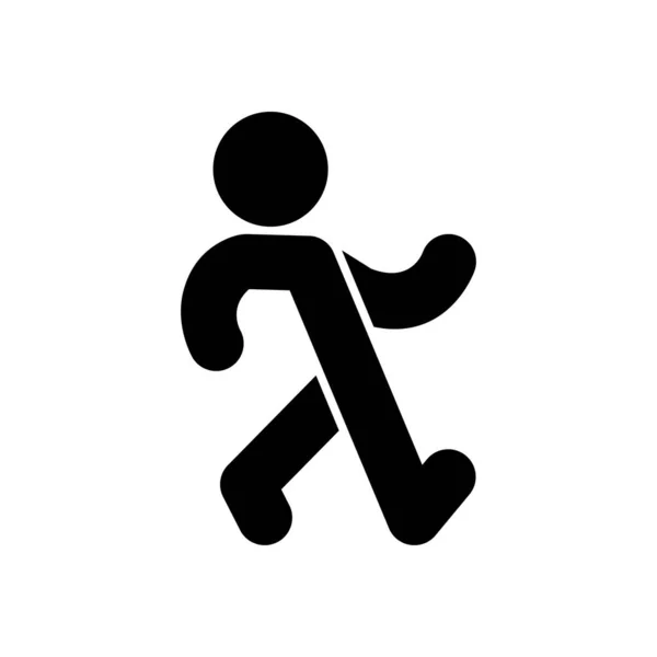 Sétáló Ember Jel Sétány Szimbólum Szaunázó Ikon Vektor Illusztráció — Stock Vector