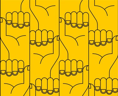 Yumruk izi pürüzsüz. Özgürlük ve mücadele geçmişi sembolü