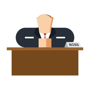 Patron Ekmek. İş adamı yumuşaklığı. Aptal ve avanak kavramı. vektör illüstrasyonu