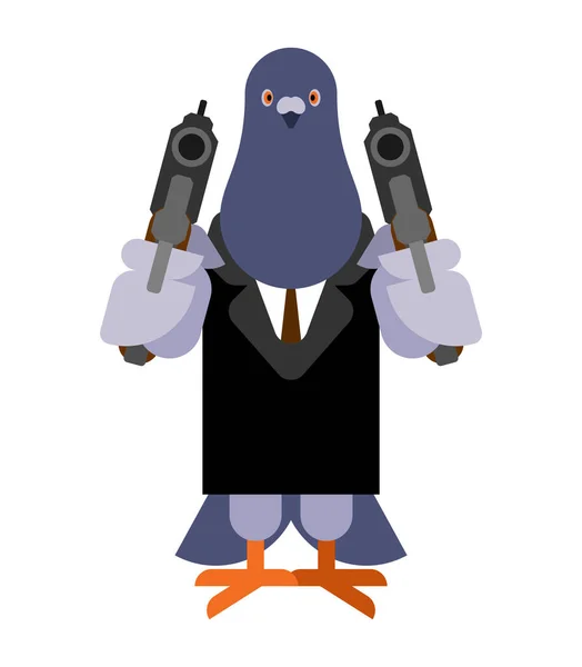 Güvercin Katili Güvercin Katili Şehir Kuşu Kiralık Katil — Stok Vektör