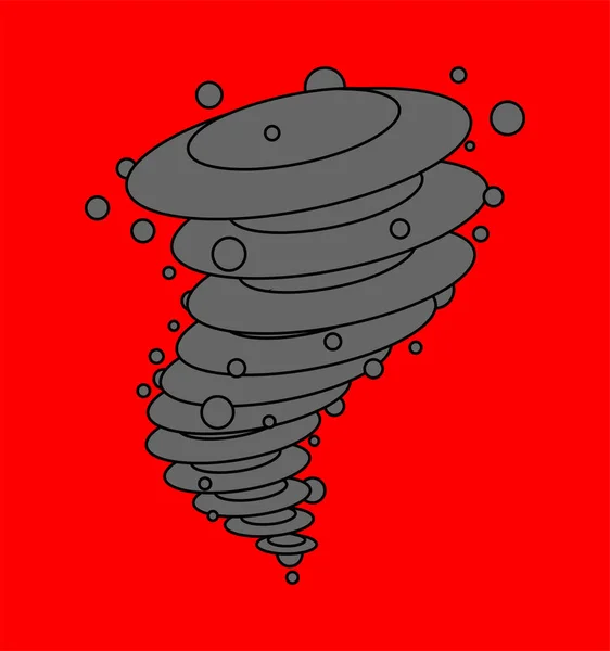 Tornade Isolée Illustration Vectorielle Vortex Tourbillon Victoire — Image vectorielle