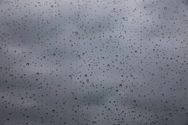 Gocce Pioggia Vetro — Foto Stock