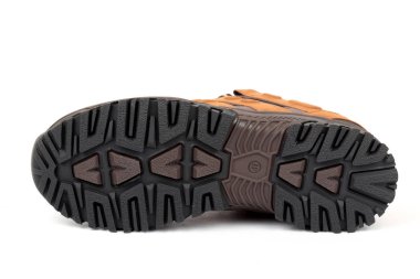 Ayakkabı tabanı beyaz arka plan üzerinde kış