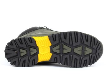 Ayakkabı tabanı beyaz arka plan üzerinde kış