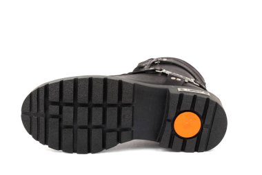 Ayakkabı tabanı beyaz arka plan üzerinde kış