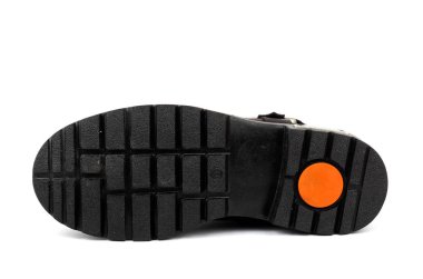 Ayakkabı tabanı beyaz arka plan üzerinde kış