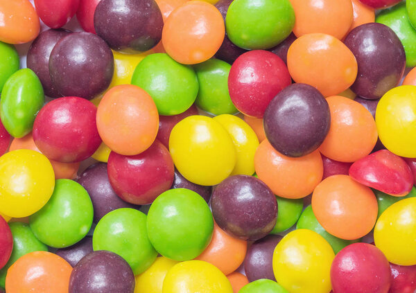 Closeup colorful candy textured background
