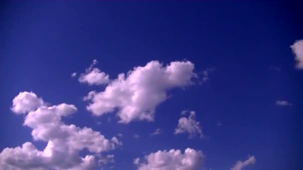Nuvens Cúmulo Flutuam Pelo Céu — Vídeo de Stock