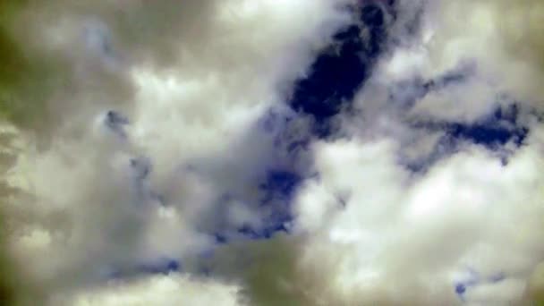 Cumulus Wolken Zweven Door Lucht — Stockvideo