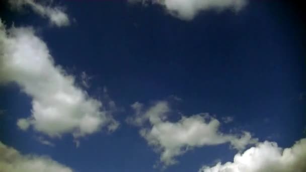 Kumulus Moln Flyter Över Himlen — Stockvideo