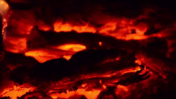 Lemnul Care Arde Şemineu — Videoclip de stoc