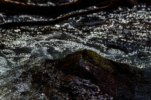 Létě Kamenitá Hora Řeka Vodní Hedvábí Horská Řeka — Stock fotografie