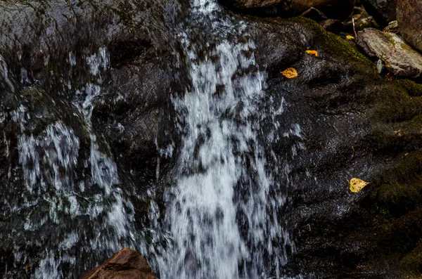 夏の岩だらけの山の川の水のシルクで — ストック写真