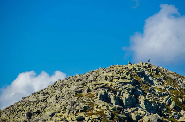 Utsikt Från Högt Berg Moln Skyn — Stockfoto