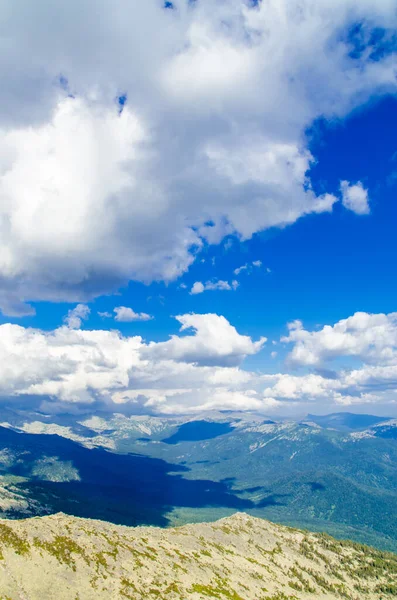 Vista Desde Alta Montaña Nubes Cielo — Foto de Stock