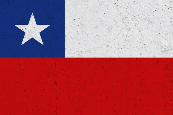 Chile flag on concrete wall