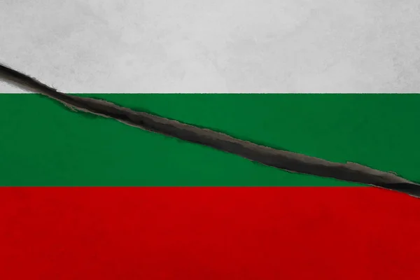 bulgaria flag cracked